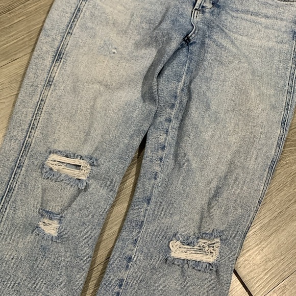 McGuire “Valletta Straight” Light Wash Fringed Hem Straight Crop Jeans size 27 - Picture 7 of 13